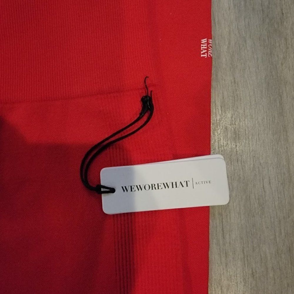 We Wore What Women's Red Seamless High Waist Leggings Size Large - Picture 8 of 16